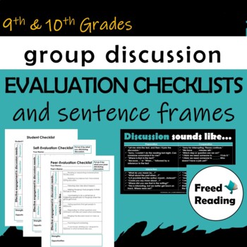 Preview of GRADES 9/10 Group Discussion Evaluation Checklists and Sentence Frames