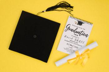 Preview of GRADUATION PARTY Invite Template, Modern Graduation Invitation, Grad Party Card