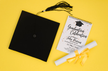 Preview of GRADUATION PARTY Invite Template, Modern Graduation Invitation, Grad Party Card