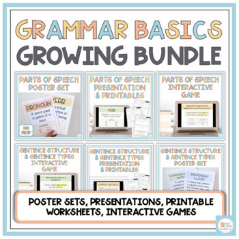 Preview of GRAMMAR BASICS | Parts of Speech, Punctuation, Sentences | GROWING BUNDLE
