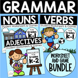 Grammar Bundle - Worksheets and Games for Nouns, Verbs, an