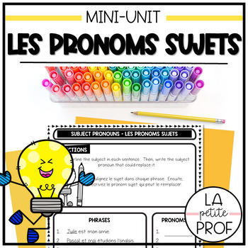 Preview of GRAMMAR MINI UNIT 02 | French Subject Pronouns | Les pronoms sujets français