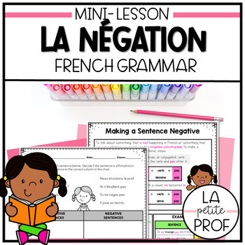 Preview of GRAMMAR MINI UNIT 07 | La négation | Making Sentences Negative in French