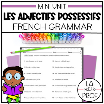 Preview of GRAMMAR MINI UNIT | Les adjectifs possessifs | French Possessive Adjectives