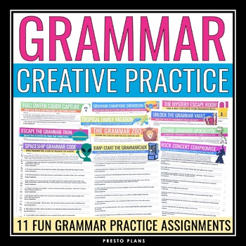 Preview of Grammar Worksheets - Editing Punctuation, Spelling, Grammar, Punctuation, & More
