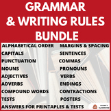 GRAMMAR and WRITING RULES BUNDLE! DISTANCE LEARNING