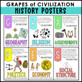 GRAPES Posters for Ancient Civilizations, History, Geography