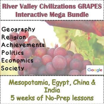 Preview of River Valley Civilizations Bundle: Mesopotamia, Egypt, China & India 5 Weeks