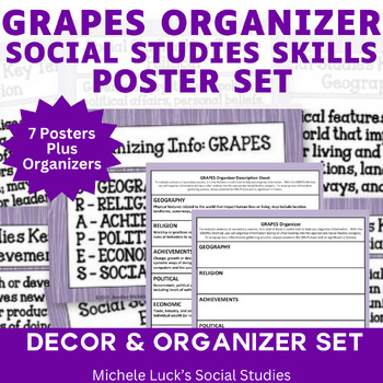 Preview of GRAPES Social Studies Graphic Organizer & Poster Set