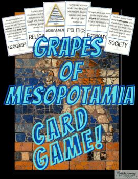 Preview of GRAPES of Mesopotamia Card Game | Review, Practice, Supplemental Activity