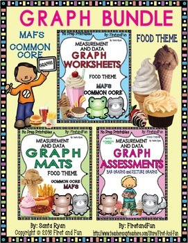 Preview of GRAPH BUNDLE WORKSHEETS MATS ASSESSMENTS COMMON CORE MAFS ENVISION