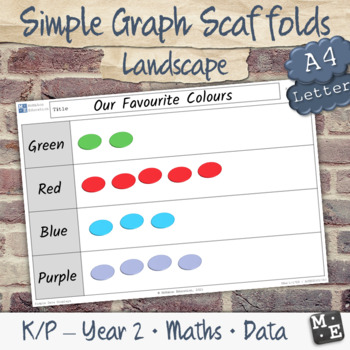 Preview of GRAPHING DATA Simple Picture Column Bar Graph Blank Scaffolds (Landscape)