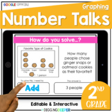 GRAPHING Digital Number Talks - Second Grade Math Warm Ups