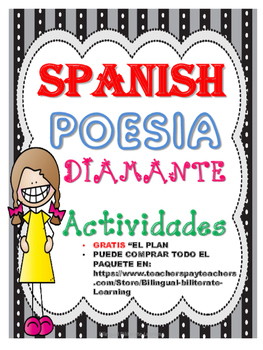 Preview of GRATIS! FREE! SPANISH-DIAMANTE Poetry Plan