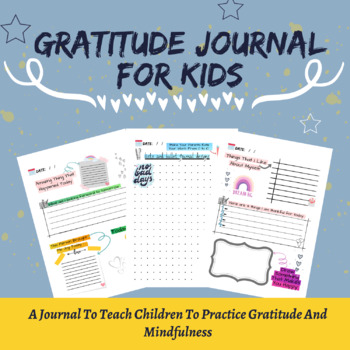Preview of GRATITUDE JOURNAL FOR KIDS