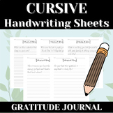 GRATITUDE JOURNAL | PRACTICE THANKFULNESS | Cursive Writin