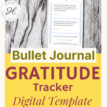 Preview of GRATITUDE Journal for School Counseling : Mental Health & Resilience Tool