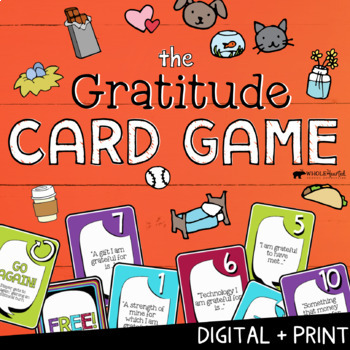 Preview of GRATITUDE: Print + Digital SEL Game | Social Emotional Learning Card Game