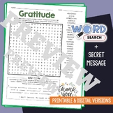 GRATITUDE Word Search Puzzle Activity Vocabulary Worksheet