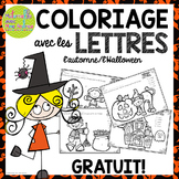 GRATUIT! Free FRENCH Fall/Halloween colour by letter sheets