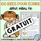 Écriture créative GRATUIT  I  French Writing Prompts FREE