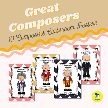 Preview of GREAT COMPOSERS - 10 Composers Classroom Posters