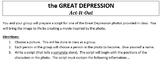 GREAT DEPRESSION Act It Out PROJECT