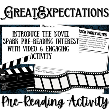Preview of GREAT EXPECTATIONS (Dickens) | Novel Study Intro Activity | Video & Reflection