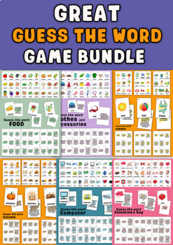 Preview of GREAT Guess the word  game BUNDLE