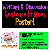 GREAT SCAFFOLDING TOOL!  Writing and Discussion Sentence S