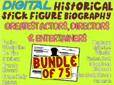 GREATEST ACTORS AND DIRECTORS BUNDLE - 75 Google Doc Stick