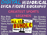 GREATEST ATHLETES BUNDLE: 65 Google Doc Stick Figure Mini Bios