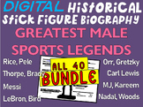 GREATEST MALE ATHLETES BUNDLE: 40 Google Doc Stick Figure 