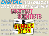 GREATEST SCIENTISTS BUNDLE: 55 Google Doc Stick Figure Mini Bios