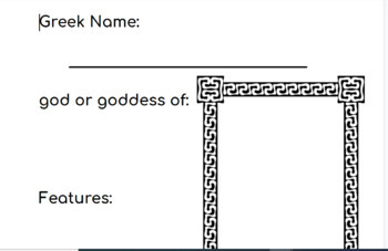 Preview of GREECE- gods/goddesses poster template