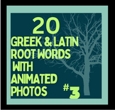 GREEK AND LATIN ROOTS #3: 2O roots, photos, vocabulary dig