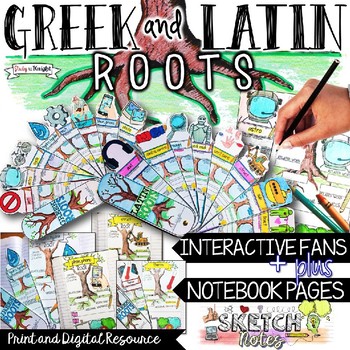 Preview of Greek and Latin Roots Vocabulary, Sketch Notes Activities