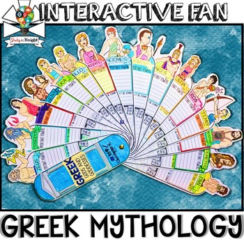 Preview of Greek Mythology Activity, Greek Gods, Facts Fill in, Interactive Fan