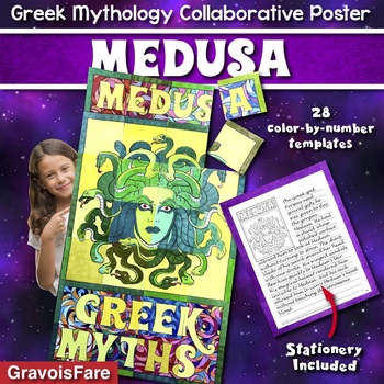 Preview of GREEK MYTHOLOGY ACTIVITY — Medusa Collaborative Poster and Writing Project