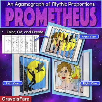 Preview of GREEK MYTHOLOGY ACTIVITY — PROMETHEUS Agamograph (Art and Writing Project)