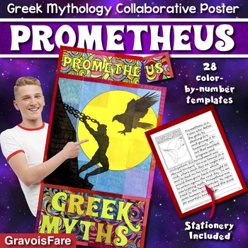 Preview of GREEK MYTHOLOGY ACTIVITY — PROMETHEUS Collaborative Poster and Writing Project