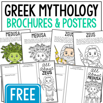 Preview of GREEK MYTHOLOGY Activity | Coloring Pages and Research Projects FREE
