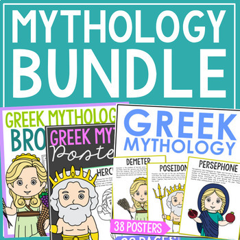 Preview of GREEK MYTHOLOGY Coloring Pages, Posters, and Research Report Activities