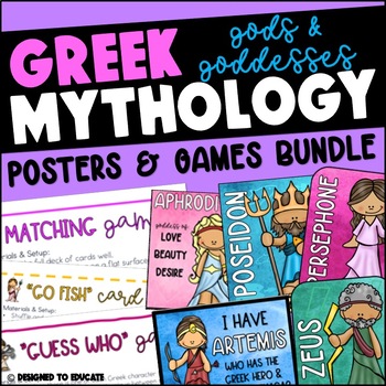 Preview of GREEK MYTHOLOGY Posters & Games Featuring Greek Gods, Goddesses & Monsters