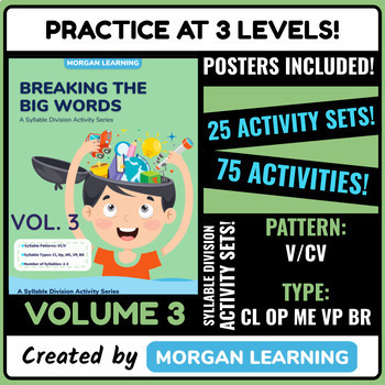 Preview of GREEN BUNDLE/VOL 3: Breaking the Big Words: Syllable Division Sets 14-18 (VC/V)