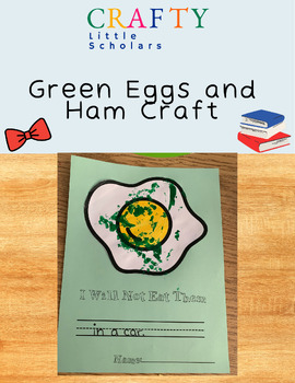 Preview of GREEN EGGS & HAM WRITING CRAFT| WITH WRITING LINE OPTIONS