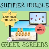 GREEN SCREEN Activity Summer Bundle: Distance Learning
