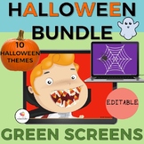GREEN SCREEN Halloween Bundle- Editable NO PRINT