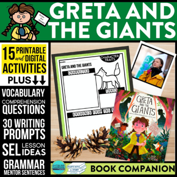 Preview of GRETA AND THE GIANTS activities READING COMPREHENSION Book Companion read aloud