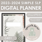 GREY | Simple SLP Planner | 2023/2024 Digital Planner | Fo